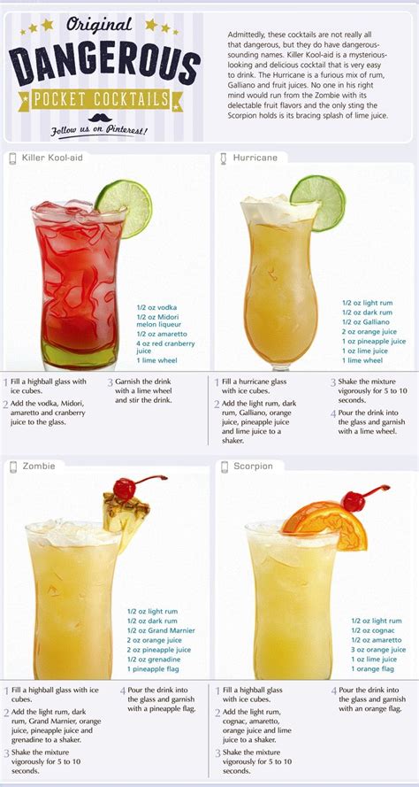 16 Great Cocktail Recipes You Should Know Alcohol Drink Recipes Alcohol Recipes Drinks