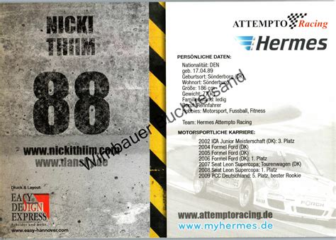 Original Autogramm Nicki Thiim Racing Driver Autograph Signiert