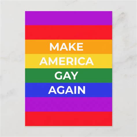Make America Gay Again Postcard Zazzle