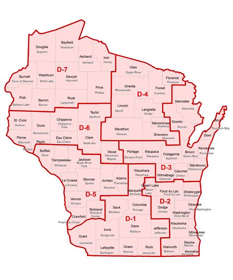 District Map Wi County Treasurers Association