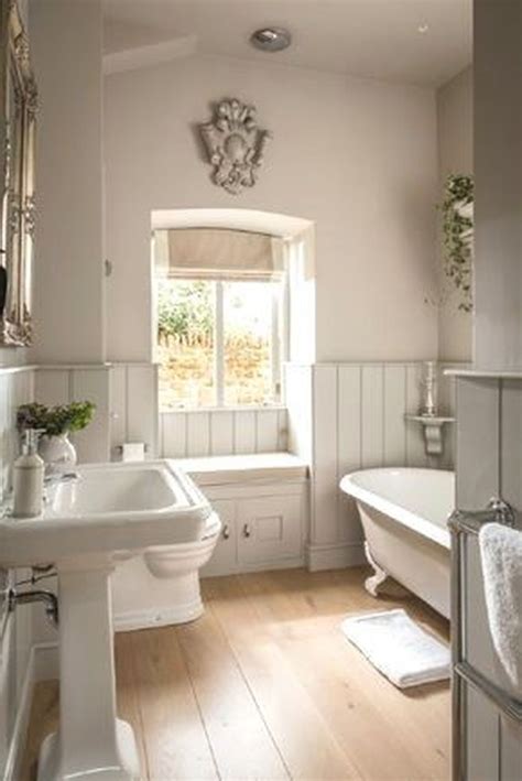 Framing the mirror gives the space more movement and makes the ceiling seem higher. 36 Fabulous Cottage Bathroom Ideas That You Should Have ...