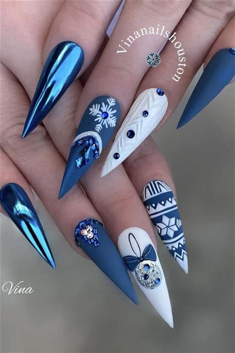 All of the 2020 hallmark holiday movies. 2020 A collection of fashion blue nails - Fashion Girl'S Blog in 2020 | Christmas nails, Spring ...
