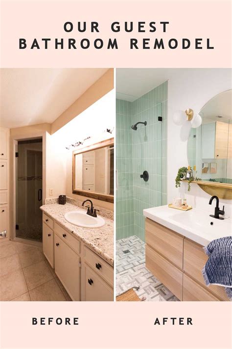 Even though bathrooms are mainly utilitarian spaces and function comes first, we shouldn't let that thought guide our entire design process. BEFORE AND AFTER GUEST BATHROOM REMODEL - Sugar & Cloth