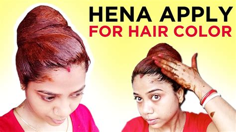 How To Apply Hena At Home Natural Hair Color Youtube