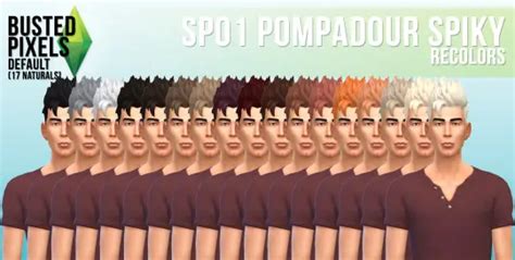 Busted Pixels Pompadour Spiky ~ Sims 4 Hairs