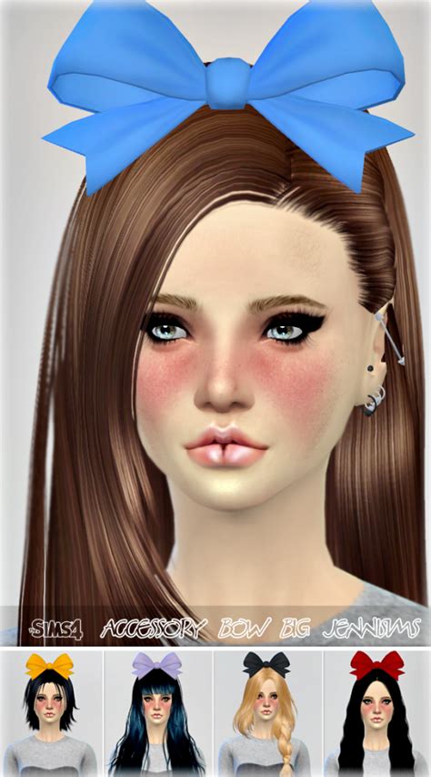 My Sims 4 Blog Accessory Hair Bow By Jennisims