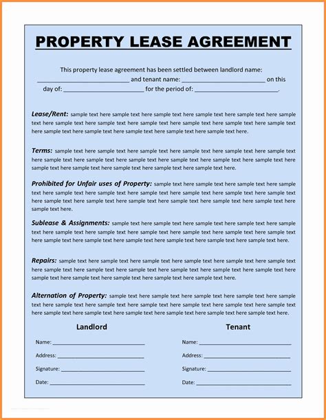 Free Microsoft Word Rental Agreement Templates Of Ms Word Lease