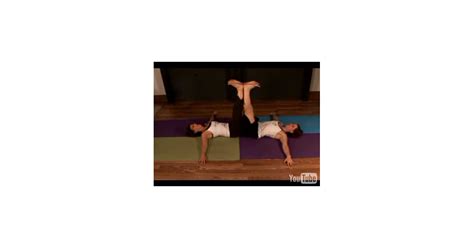 Partner Yoga Pose Sleeping Straddle Scissor Popsugar Celebrity