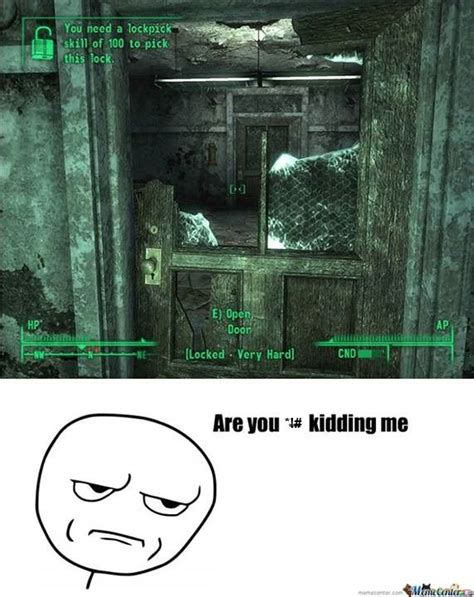 Video Game Logic Locked Doors Fallout Funny Fallout 4 Mods Fallout