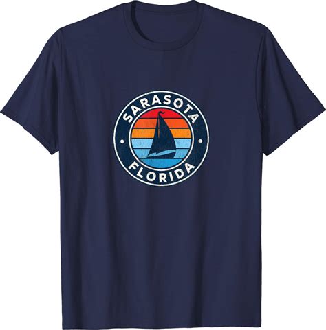 Amazon Com Sarasota Florida Fl Vintage Sailboat Retro S T Shirt