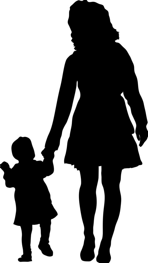 Mother Daughter Silhouette Svg Svg Png Eps Dxf File
