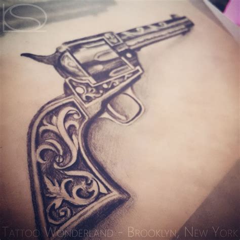 Western Revolver Tattoo