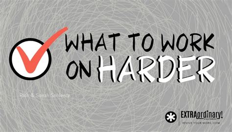 What To Work On Harder — Revive Your Work