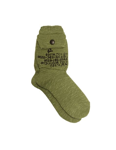 Kapital Green Half Leg Socks With Pocket
