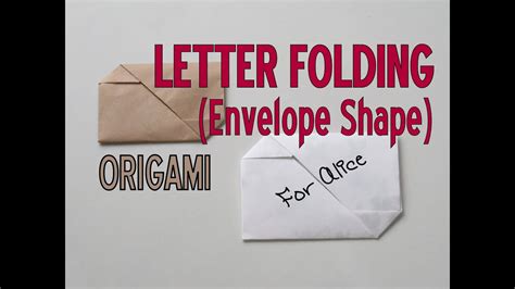 Origami How Fold A Letter Envelope Shape Youtube