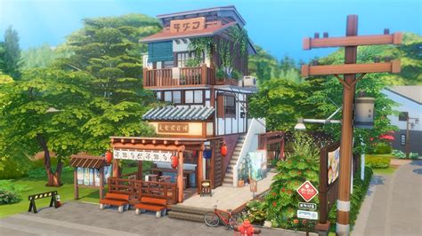 Japanese Ramen Shop And Apartment Sims 4 Stop Motion Build No Cc