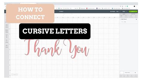 How To Connect Cursive Letters In Cricut Design Space Youtube