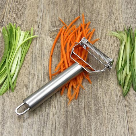 2017 New Sharp Blades Stainless Steel Julienne Vegetable Peeler Cutter