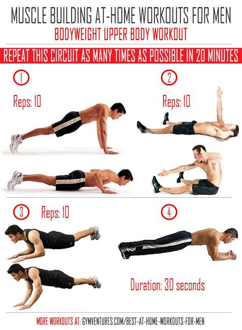 At Home Workouts For Men Bodyweight Upper Body Workout
