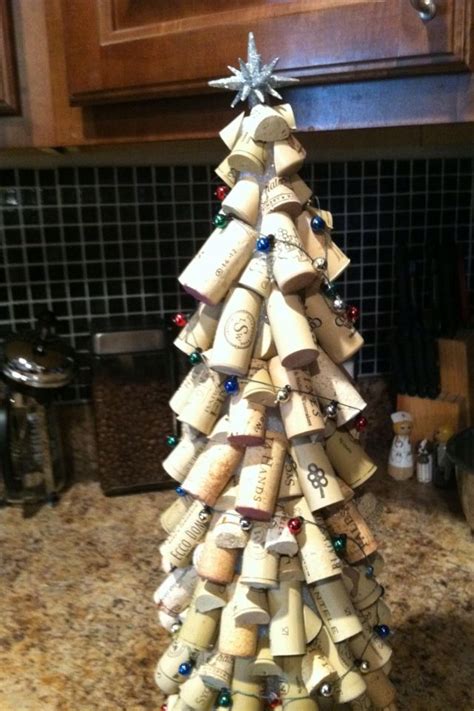 Wine Cork Christmas Tree Made By My Cousin Very Crafty And Very