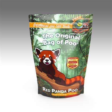 Red Panda Poo Watermelon Flavored Cotton Candy The Original Bag Of Poo