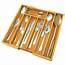 Bamboo Wooden Cutlery Tray Holder Extending / Expandable – Dish Cloths