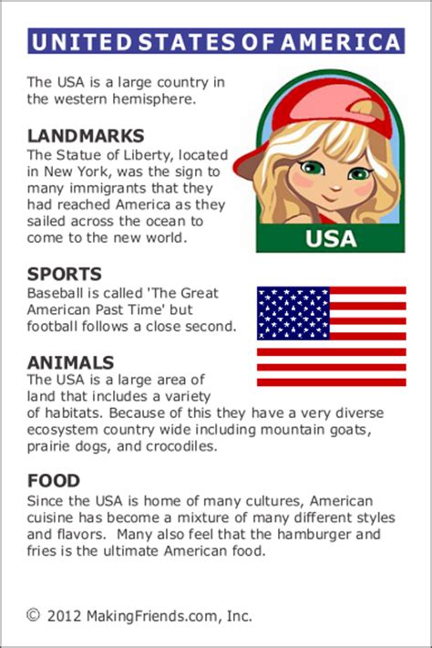 Facts About United States Of America Makingfriends