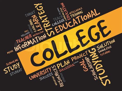 College Word Cloud Stock Vector Colourbox