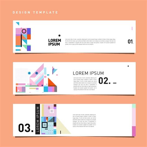 Minimalist Colorful Banner Set Design Template Vector Premium Download