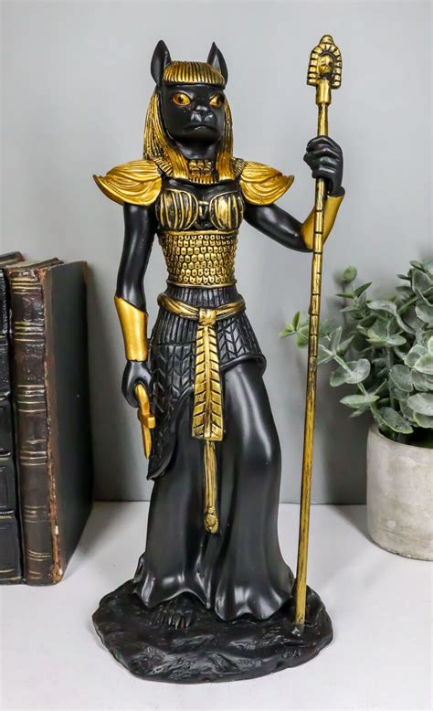 egyptian goddess bastet cat statue 11 h ubasti goddess of protection health home ebay