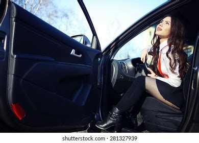 Beautiful Sexy Brunette Car Stock Photo Shutterstock