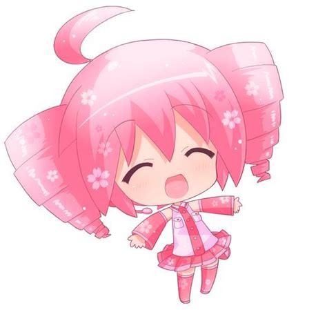 Chibi Cherry Blossom Kasane Teto Chibi Cute Chibi Anime Chibi