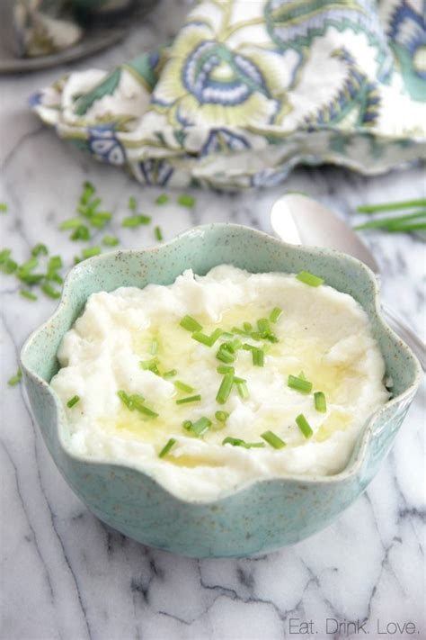 Creamy Mashed Cauliflower Eat Drink Love