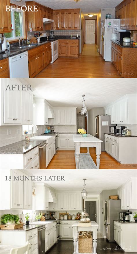 The wall that carves out the breakfast nook is a paint shade called soft sky by benjamin moore. 25+ Before and After: Budget Friendly Kitchen Makeover Ideas and Designs for 2017