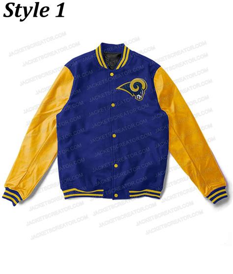 Mens Varsity Los Angeles Rams Letterman Jacket Jackets Creator