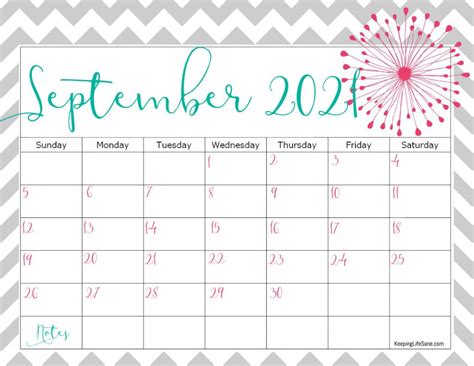 Cute Printable 2021 Calendar For Free Keeping Life Sane