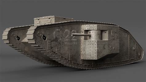Mark 1 Tank Ww1 3d Asset Cgtrader