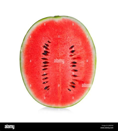 Watermelon Half Vertically Isolated On White Background Stock Photo Alamy