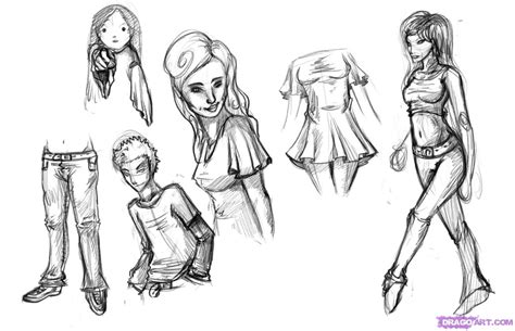 Anime clothing for drawing ref. How To Draw Anime Clothes For Girls Step By Step
