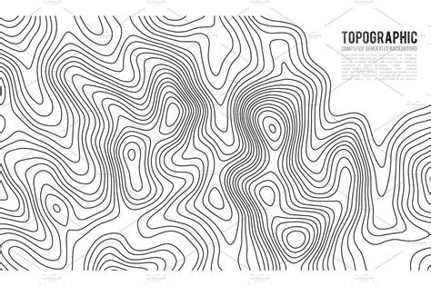 Topographic Map Contour Background Topo Map With Elevation Contour