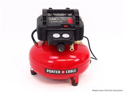 Porter Cable C2002 Type 9 150 Psi 6 Gallon Oil Free Air Compressor Ebay