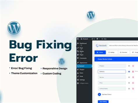 Wordpress Bug Fix Wordpress Error And Wordpress Issues Upwork