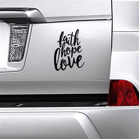 Faith Hope Love Lettering Sticker