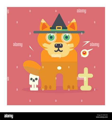 Halloween Flat Dog Vector Stock Vector Image And Art Alamy