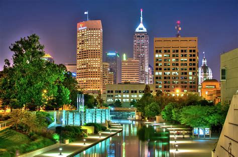 Indianapolis Skyline Downtown Cityscape Photograph By Gregory Ballos