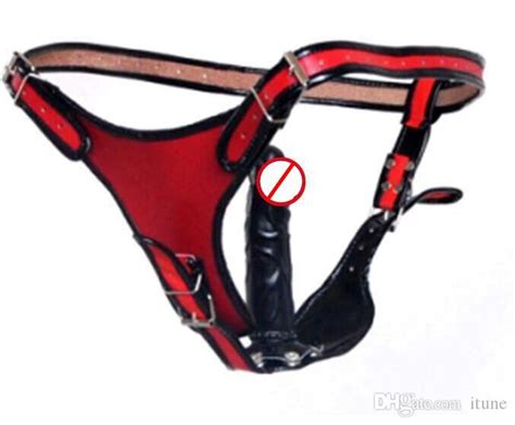 Red Color Dildo Panties With Detachable Vagina Dildo 13cm Long Female