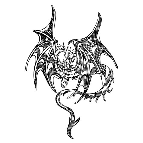 Free Hand Drawn Dragon Vector Image