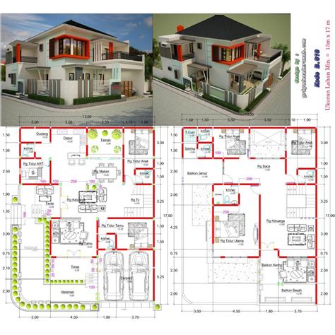 Tumpuk rumah dengan bentuk diagonal atau melintang. Desain Rumah 2 Lantai Mewah B.010 | Shopee Indonesia