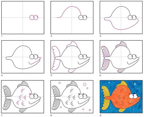 How To Draw A Cartoon Fish · Art Projects For Kids