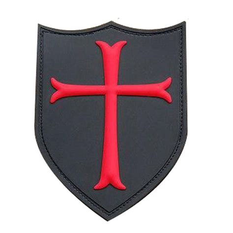 Knights Templar Crusaders Cross Pvc Patch Defence Q Store